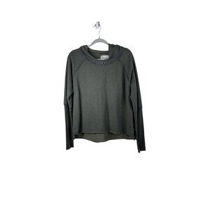 Raw Earth Wild Sky Hoodie Grommet Detail Neutral Basic Staple